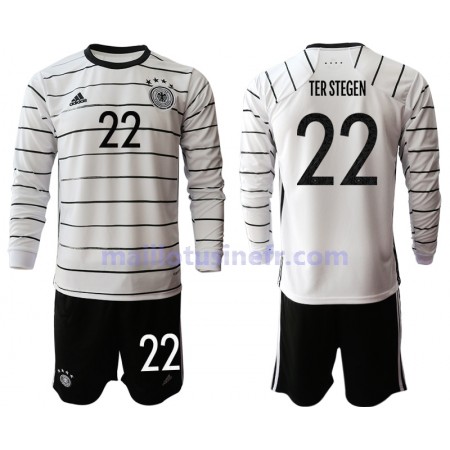 Maillot de Foot Allemagne TER STEGEN 22 Domicile UEFA EURO 2020 Manches Longues - Enfant
